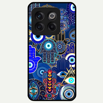  Mystic Palm Guard Glass Case For OnePlus 10T back cover – full design glossy printed glass finish