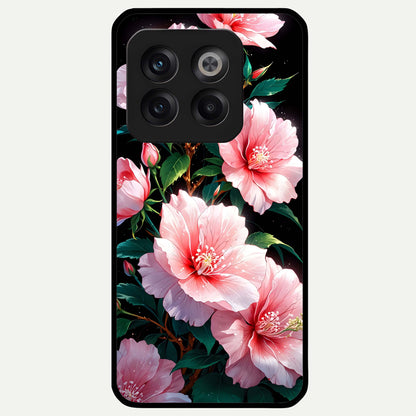  Peach Flower Glass Case For OnePlus 10T back cover – full design glossy printed glass finish