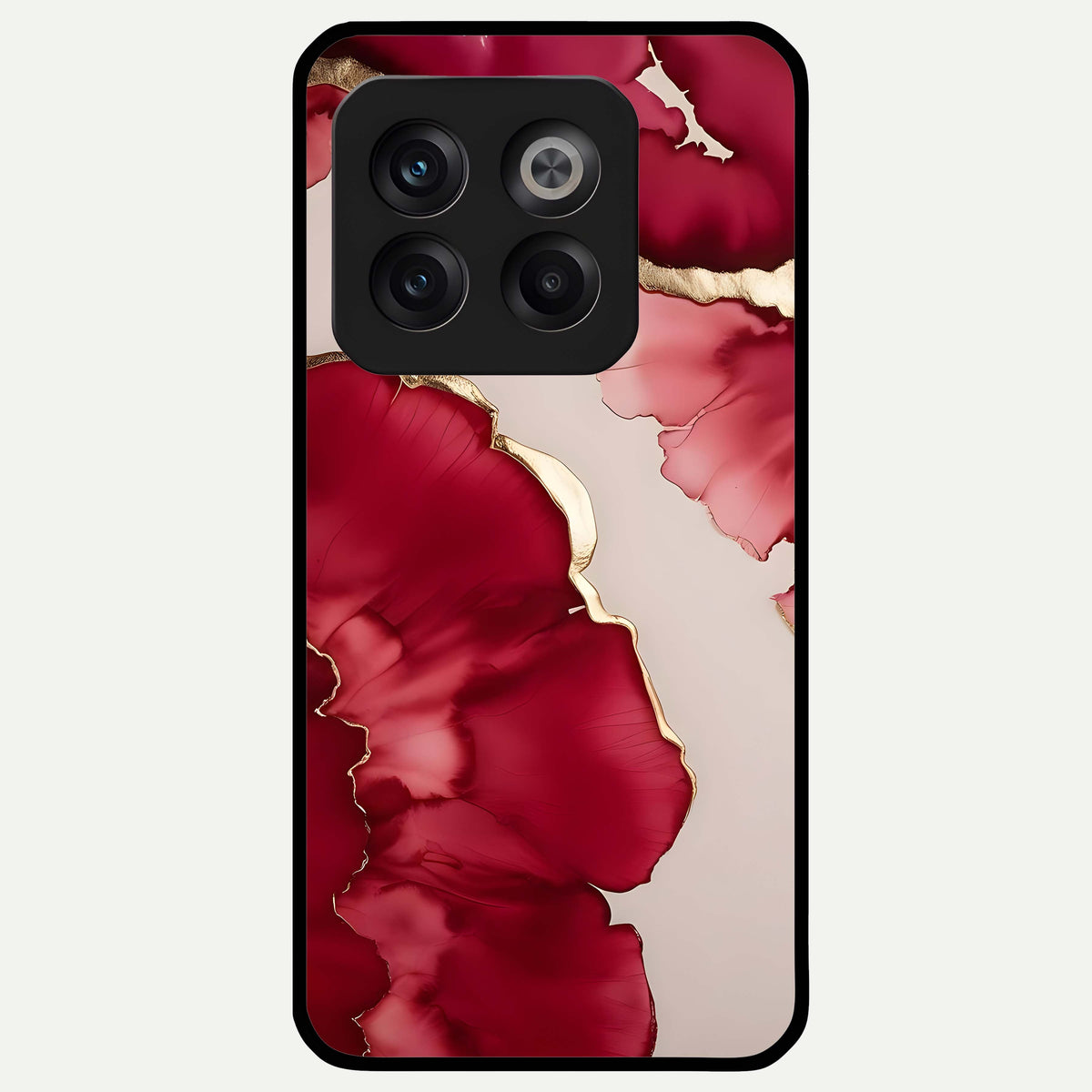  Pink And White Marble Glass Case For OnePlus 10T back cover – full design glossy printed glass finish
