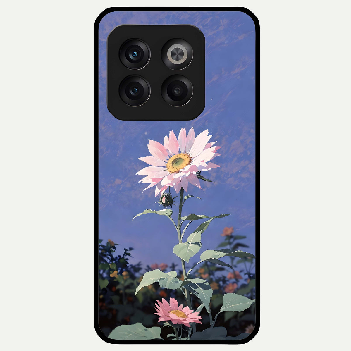  Pink Shells Outline Glass Case For OnePlus 10T back cover – full design glossy printed glass finish