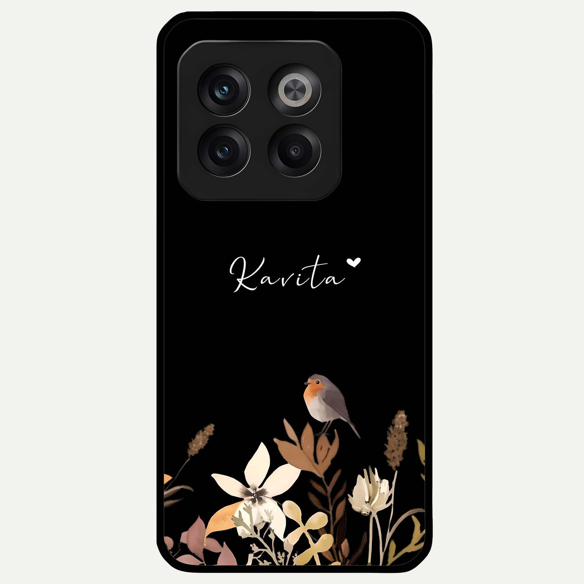  Quiet Garden Tune Custom Name Glass Case For OnePlus 10T back cover – full design glossy printed glass finish