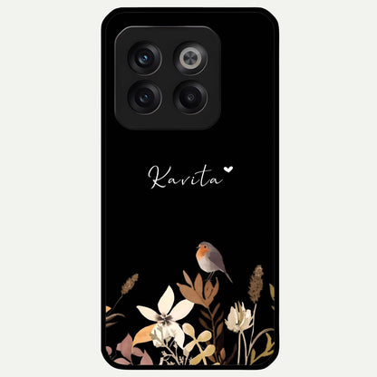  Quiet Garden Tune Custom Name Glass Case For OnePlus 10T back cover – full design glossy printed glass finish