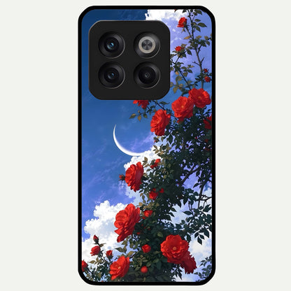  Rose Drift Flowers Glass Case For OnePlus 10T back cover – full design glossy printed glass finish