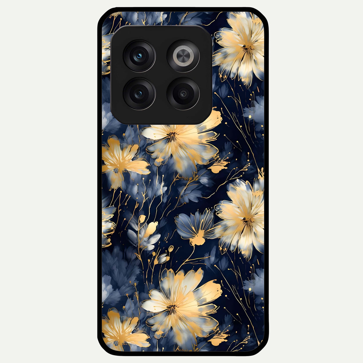  Royal Petal Dream Glass Case For OnePlus 10T back cover – full design glossy printed glass finish