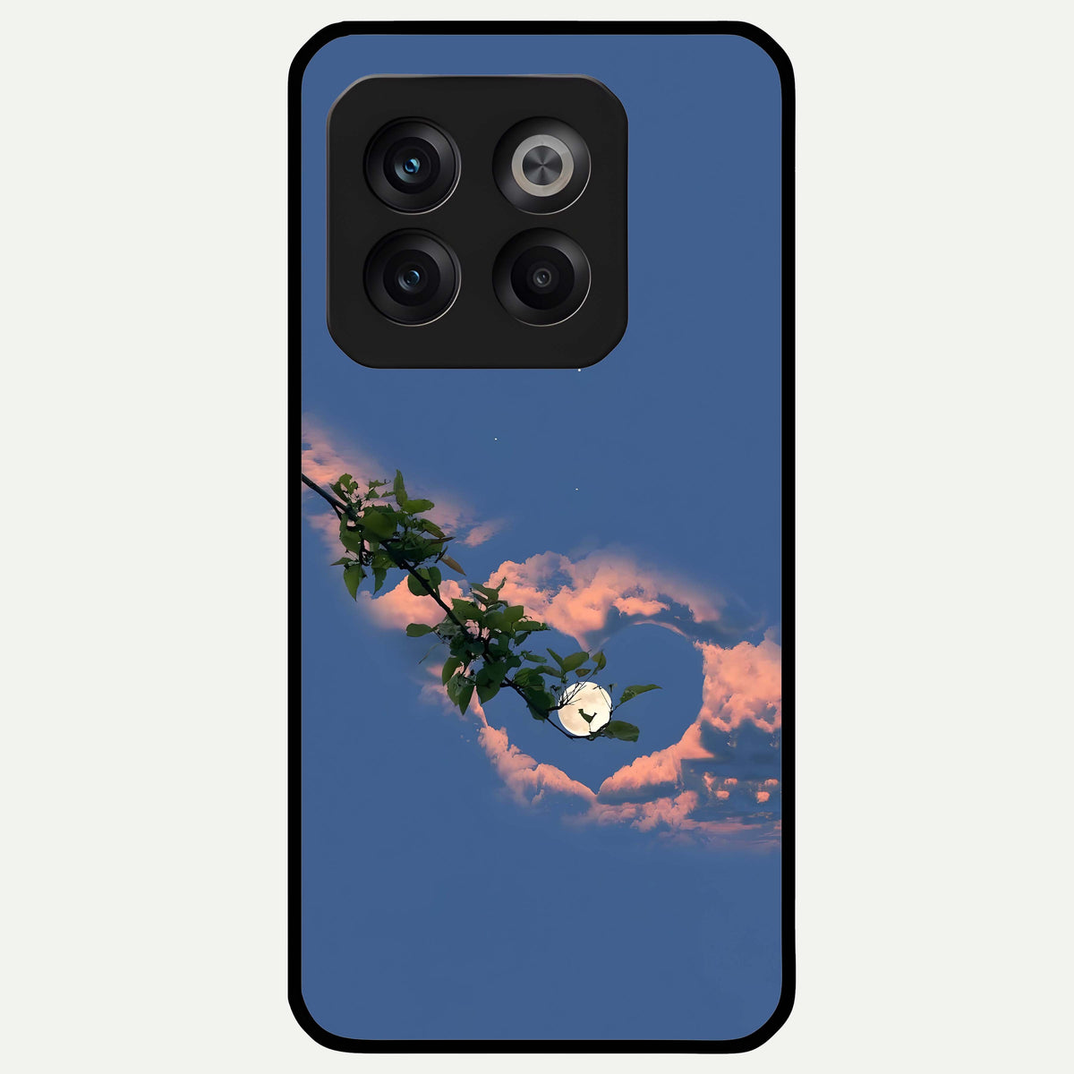  Sky Under Tree Glass Case For OnePlus 10T back cover – full design glossy printed glass finish