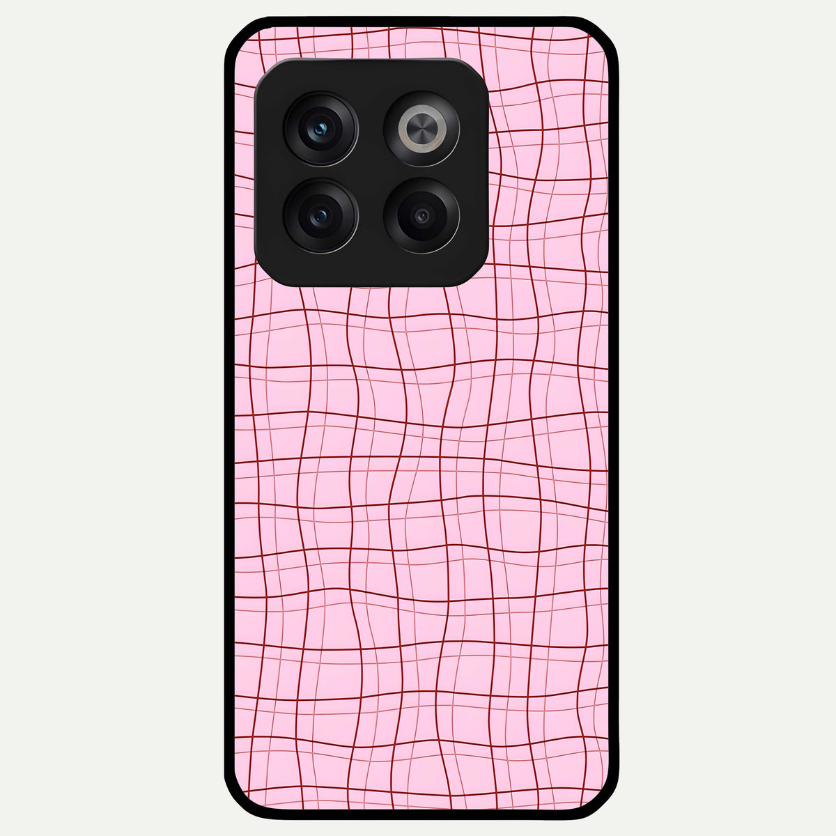  Soft Grid Bliss Glass Case For OnePlus 10T back cover – full design glossy printed glass finish