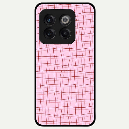  Soft Grid Bliss Glass Case For OnePlus 10T back cover – full design glossy printed glass finish