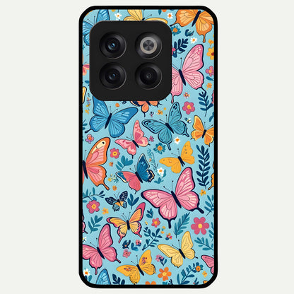  Spring Wing Garden Glass Case For OnePlus 10T back cover – full design glossy printed glass finish