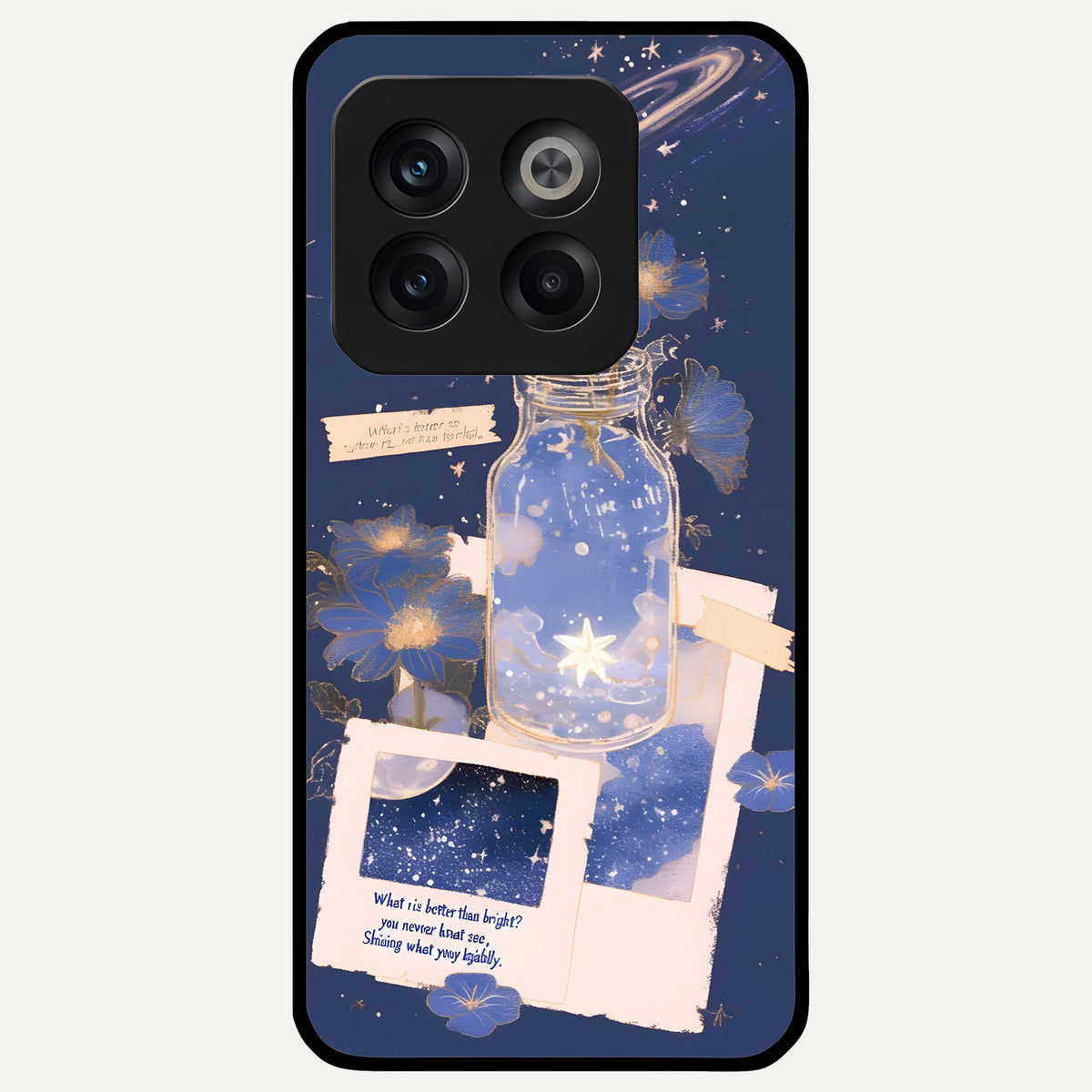  Starlit Cosmic Jar Glass Case For OnePlus 10T back cover – full design glossy printed glass finish