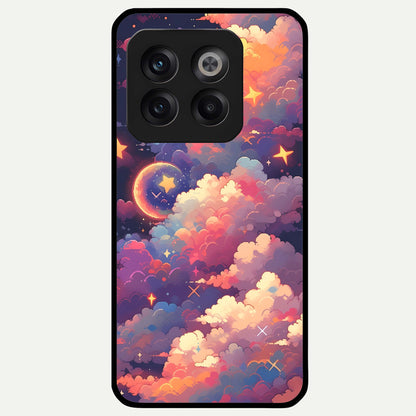  Starlit Dream Clouds Glass Case For OnePlus 10T back cover – full design glossy printed glass finish