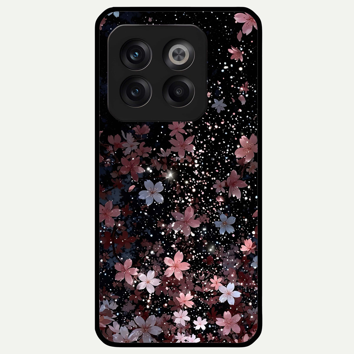  Starlit Flower Dreams Glass Case For OnePlus 10T back cover – full design glossy printed glass finish