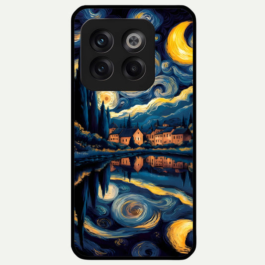  Starry Sky Serenity Glass Case For OnePlus 10T back cover – full design glossy printed glass finish