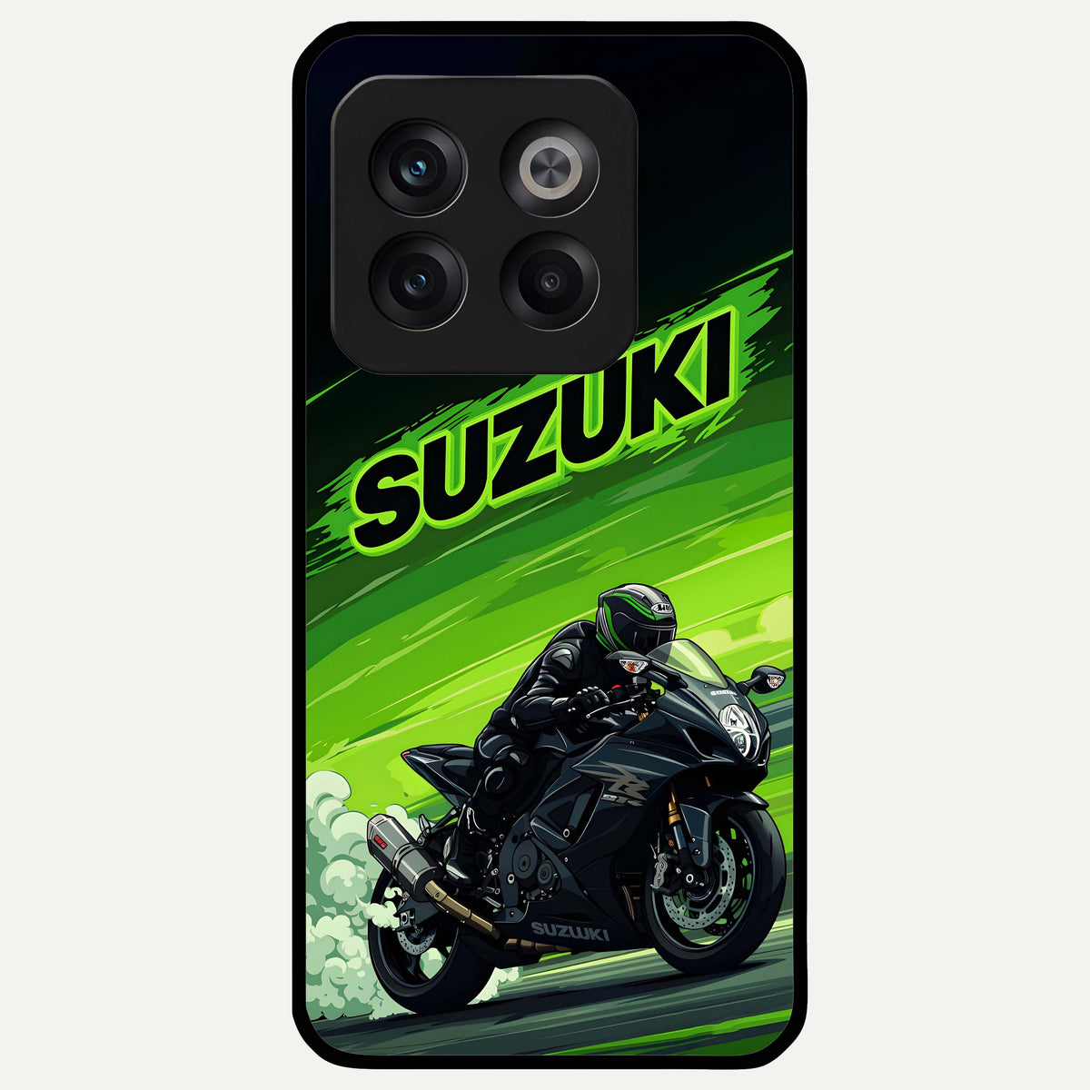  Suzuki Speed Beast Glass Case For OnePlus 10T back cover – full design glossy printed glass finish