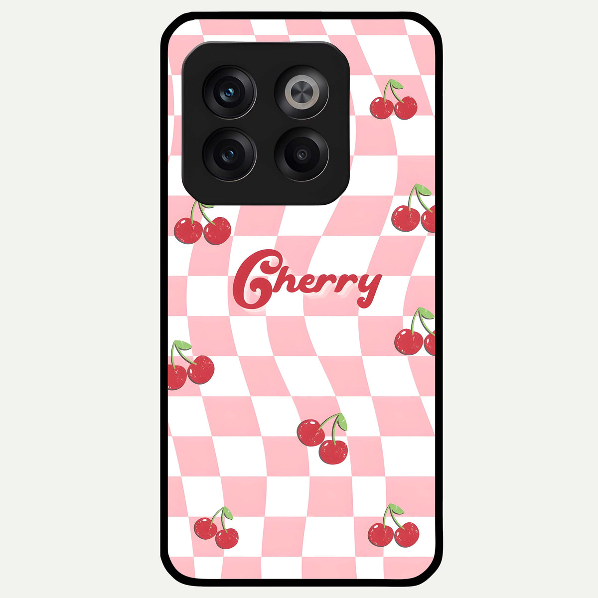  Sweet Cherry Vibes Glass Case For OnePlus 10T back cover – full design glossy printed glass finish