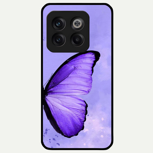  Violet Dream Wing Glass Case For OnePlus 10T back cover – full design glossy printed glass finish