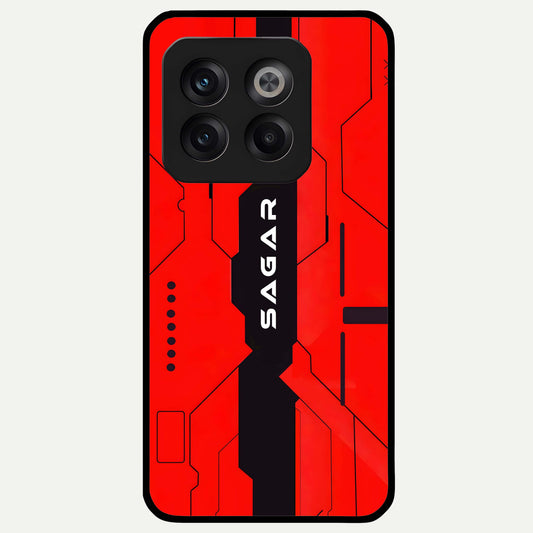  Voltage Rise CYBERPUNK Custom Name Glass Case For OnePlus 10T back cover – personalized glossy printed glass finish