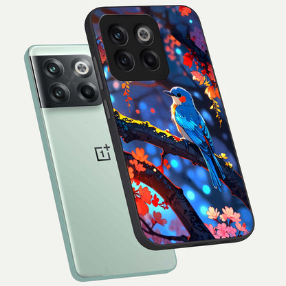  Blooming Water Drift phone case For OnePlus 10T showing premium glass back cover with detailed artwork
