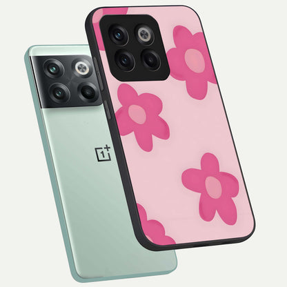  Candy Bloom Dreams phone case For OnePlus 10T showing premium glass back cover with detailed artwork
