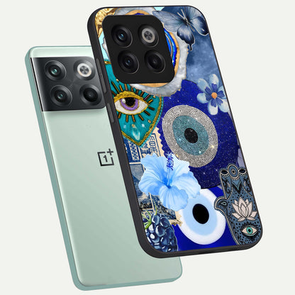  Celestial Blue Vision phone case For OnePlus 10T showing premium glass back cover with detailed artwork