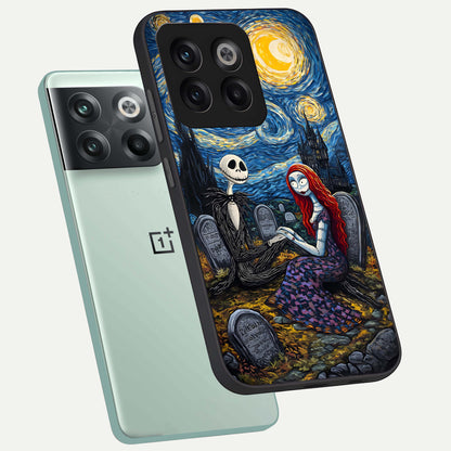  Eternal Night Love phone case For OnePlus 10T showing premium glass back cover with detailed artwork