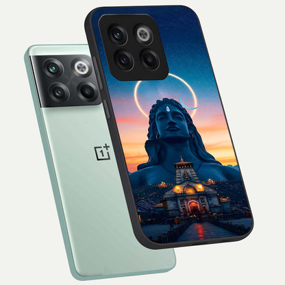  Eternal Shiva Aura phone case For OnePlus 10T showing premium glass back cover with detailed artwork