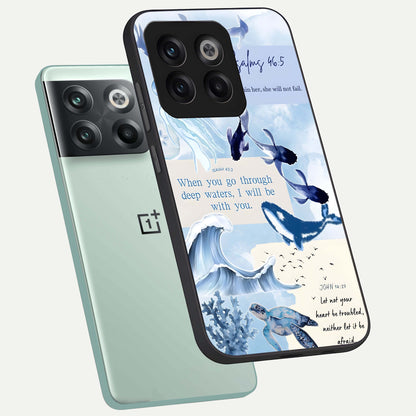  Faithful Ocean Promise phone case For OnePlus 10T showing premium glass back cover with detailed artwork