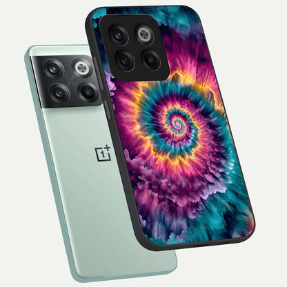  Galactic Spiral Burst phone case For OnePlus 10T showing premium glass back cover with detailed artwork