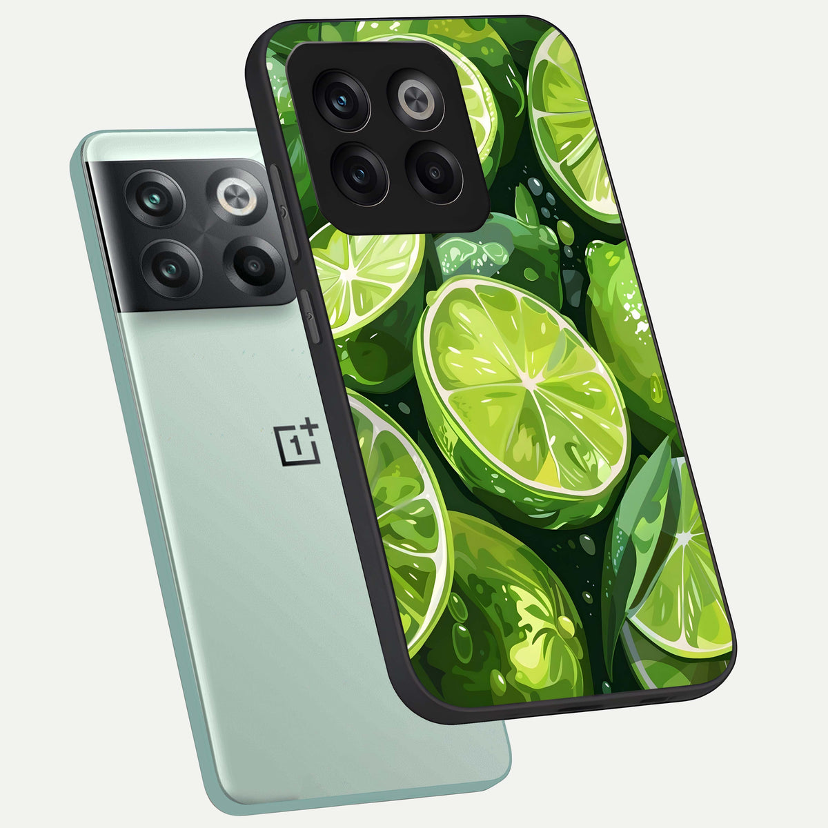  Green Kawasaki phone case For OnePlus 10T showing premium glass back cover with detailed artwork