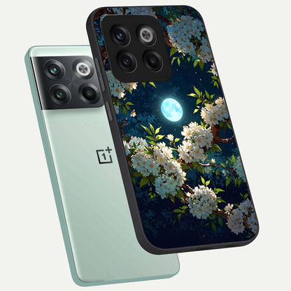  Moonlit Blossom Dream phone case For OnePlus 10T showing premium glass back cover with detailed artwork