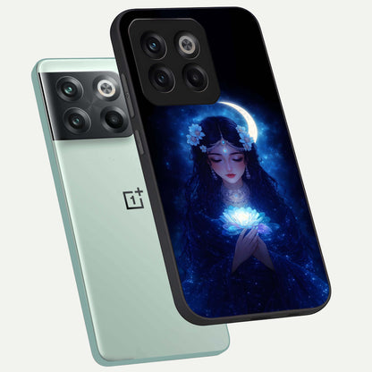  Mystic Moon Queen phone case For OnePlus 10T showing premium glass back cover with detailed artwork