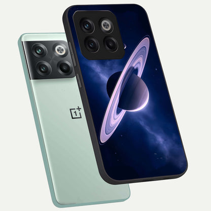  Saturn Ring Mystique phone case For OnePlus 10T showing premium glass back cover with detailed artwork