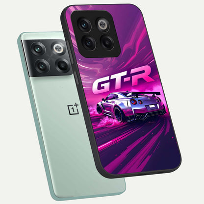  Speed Drift Legend phone case For OnePlus 10T showing premium glass back cover with detailed artwork
