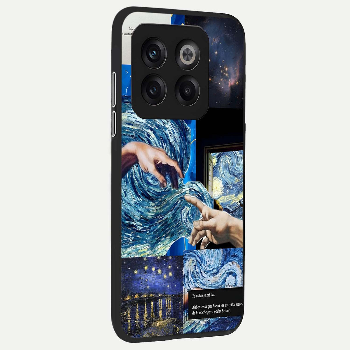  Aesthetic Vando Hands back cover For OnePlus 10T slim fit glass case with vibrant aesthetic design
