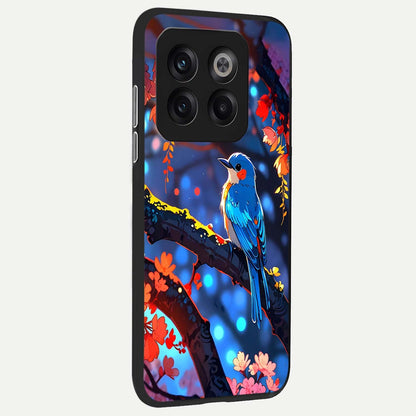  Blooming Water Drift back cover For OnePlus 10T slim fit glass case with vibrant aesthetic design
