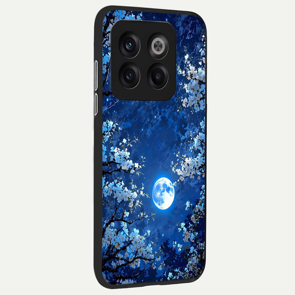 Blossom Moonlight Sky back cover For OnePlus 10T slim fit glass case with vibrant aesthetic design