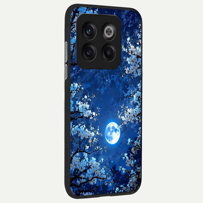  Blossom Moonlight Sky back cover For OnePlus 10T slim fit glass case with vibrant aesthetic design