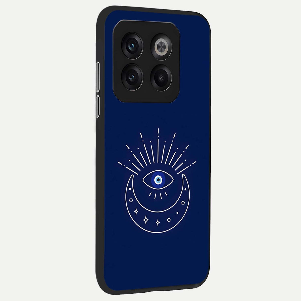  Blue Evil Eye back cover For OnePlus 10T slim fit glass case with vibrant aesthetic design