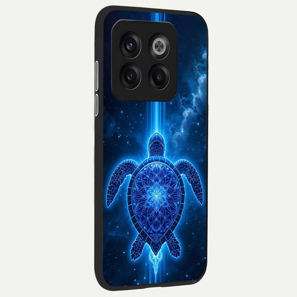  Blue Galaxy Turtle back cover For OnePlus 10T slim fit glass case with vibrant aesthetic design
