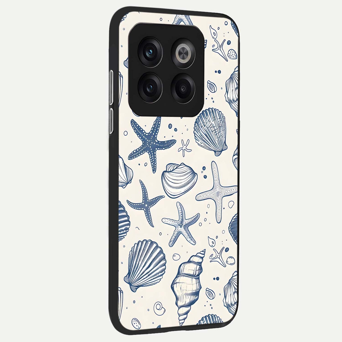  Blue Ocean Outline back cover For OnePlus 10T slim fit glass case with vibrant aesthetic design