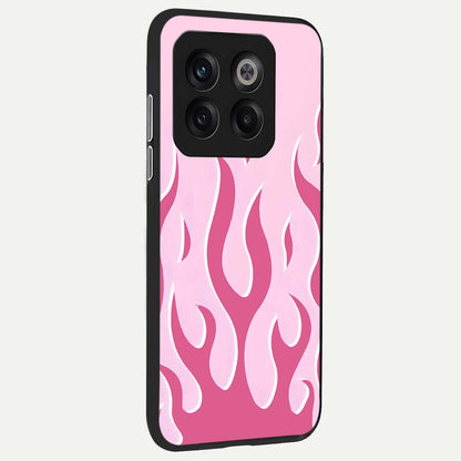  Blush Flame Energy back cover For OnePlus 10T slim fit glass case with vibrant aesthetic design