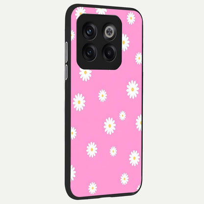  Bubblegum Daisy Pop back cover For OnePlus 10T slim fit glass case with vibrant aesthetic design