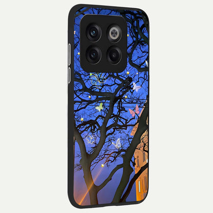  Butterfly Night Magic back cover For OnePlus 10T slim fit glass case with vibrant aesthetic design