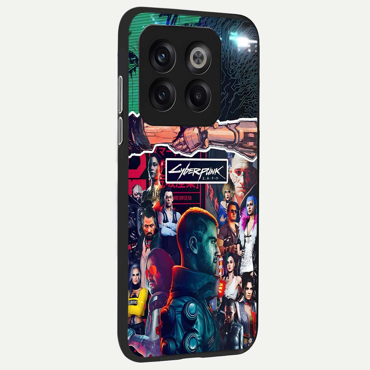  CYBERPUNK Legacy back cover For OnePlus 10T slim fit glass case with vibrant aesthetic design
