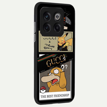  Cartoon Brand Play Mashup back cover For OnePlus 10T slim fit glass case with vibrant aesthetic design