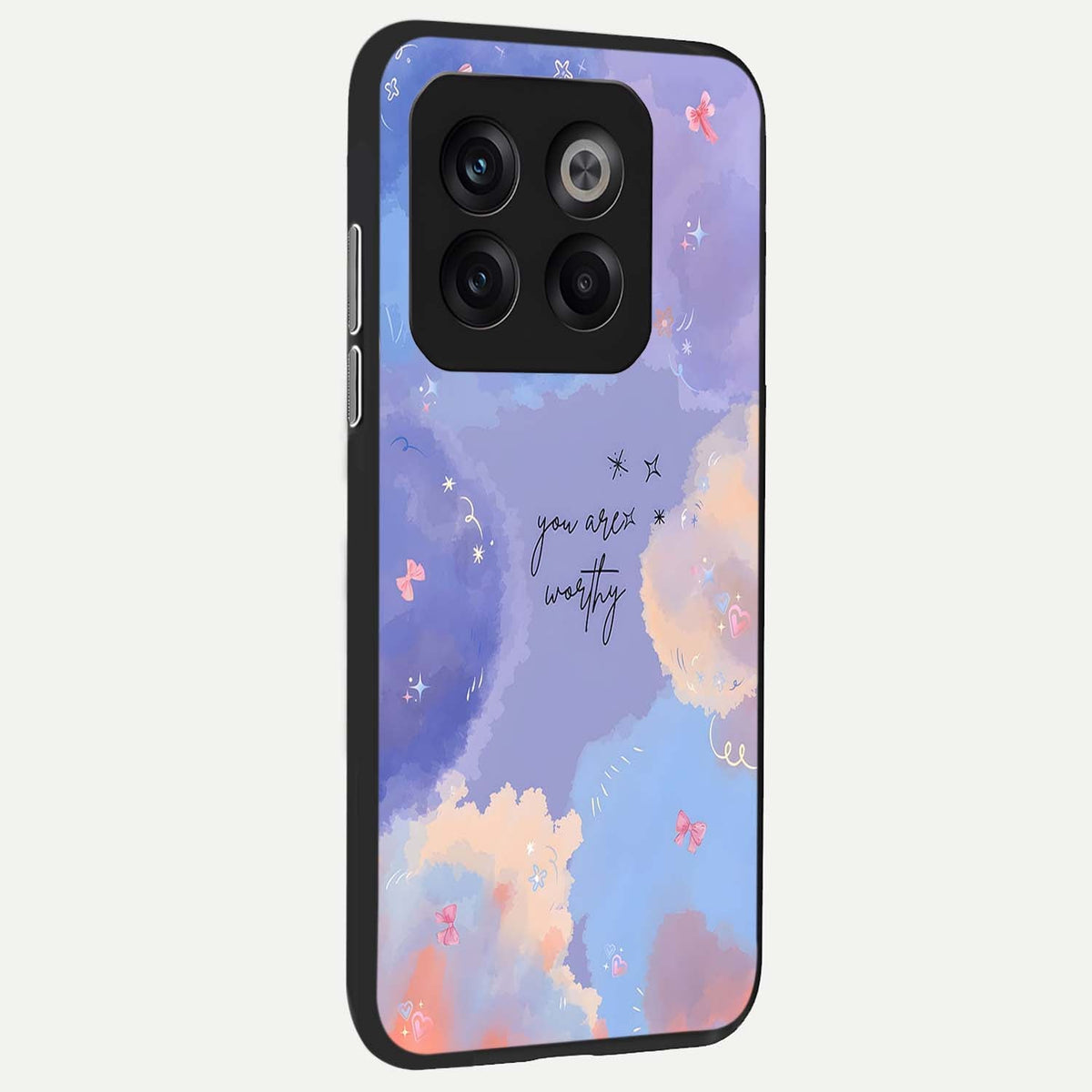  Celestial Cloud Magic back cover For OnePlus 10T slim fit glass case with vibrant aesthetic design