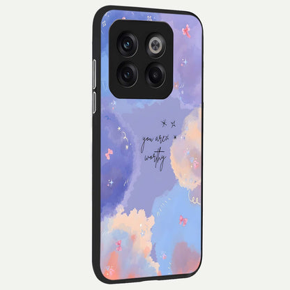  Celestial Cloud Magic back cover For OnePlus 10T slim fit glass case with vibrant aesthetic design