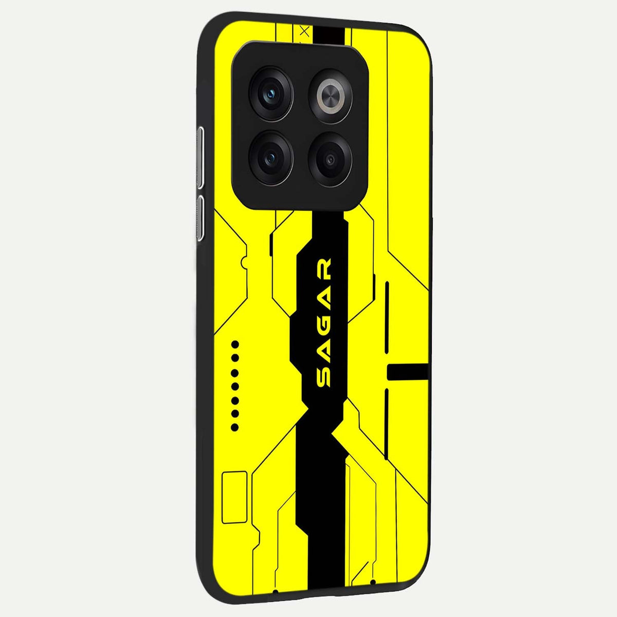  Circuit CYBERPUNK Custom Name back cover For OnePlus 10T slim fit glass case with vibrant aesthetic design