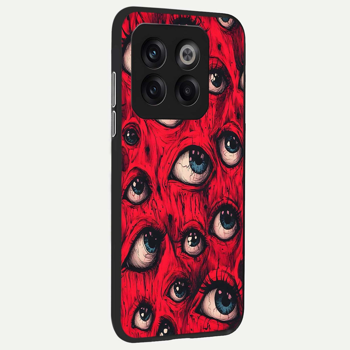  Crimson Watch Eyes back cover For OnePlus 10T slim fit glass case with vibrant aesthetic design