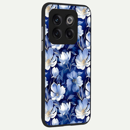  Cute Floral Patterns back cover For OnePlus 10T slim fit glass case with vibrant aesthetic design