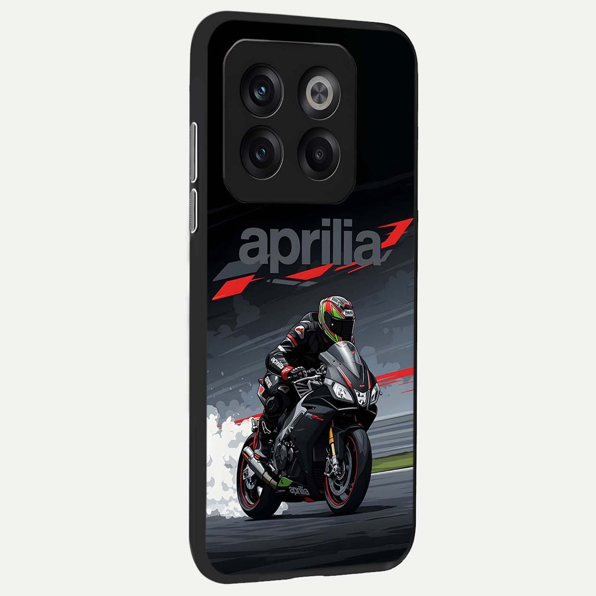  Dark Aprilla back cover For OnePlus 10T slim fit glass case with vibrant aesthetic design